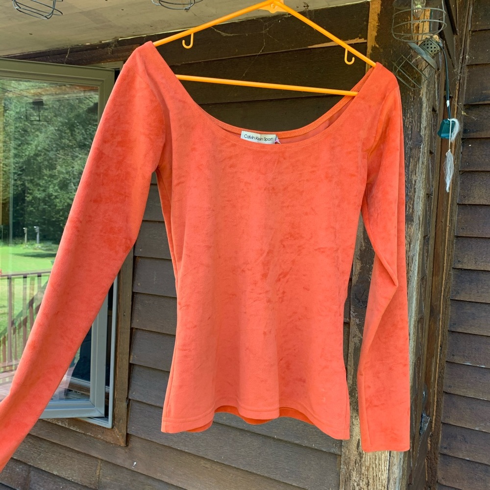 Vintage Calvin Klein Suede Top